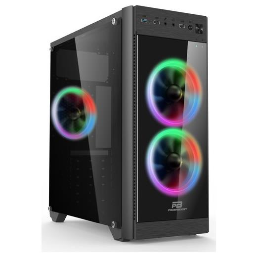 Powerboost Vk-C013B 500W Usb 3.0 Atx, Light 5 Color Fan, High Gloss, Siyah Kasa