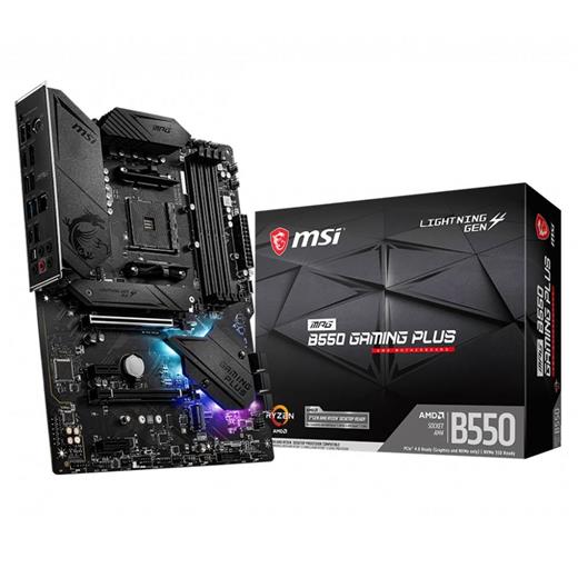 MSI MPG B550 GAMING PLUS DDR4 M2 PCIe NVME HDMI DP PCIe 16X v4.0 AM4 ATX