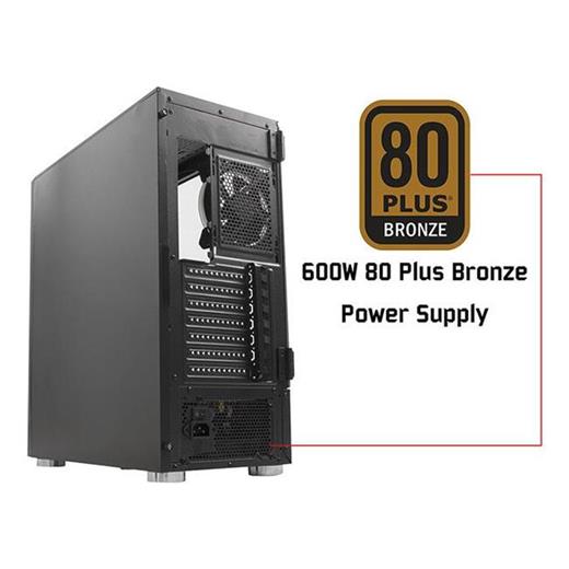 Rampage X-Horse Tempered Glass 80 Plus Bronz 600W