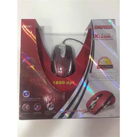 Everest X-968 Xlaser Kablolu Kırmızı Mouse