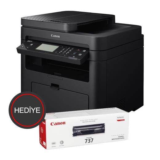 Canon Mf237W Lazer Yazıcı Tarayıcı Fotokopi Fax Wifi Lan + 2 Adet Crg737 Toner Hediye