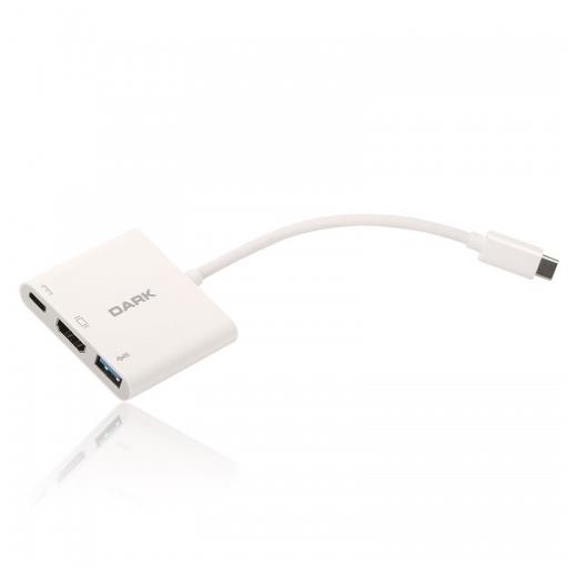 DARK DK-AC-U31X32 TYPE-C - HDMI_USB 3.0 Çevirici Adaptör Beyaz