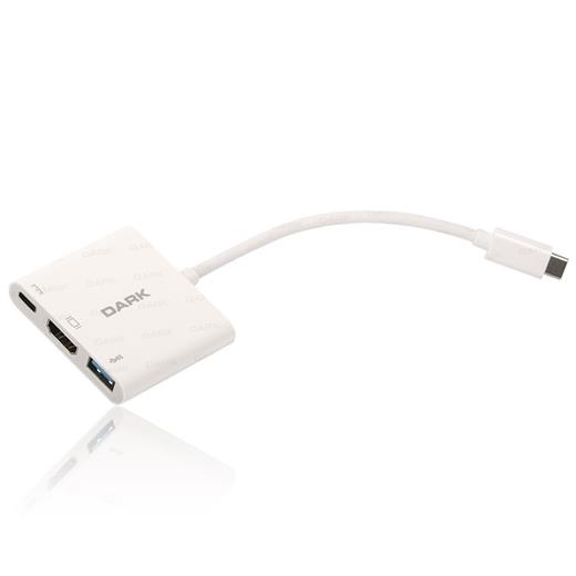 DARK DK-AC-U31X32 TYPE-C - HDMI_USB 3.0 Çevirici Adaptör Beyaz