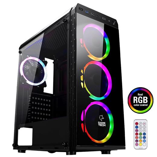 Gametech Zeus Rgb 4 Fanlı Kumandalı Kasa