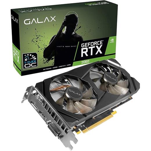 Galax RTX2060 Plus EX 6GB (1-Click OC) 192Bit GDDR6 RTX 2060 Ekran Kartı (26NRL7MPX2BY)
