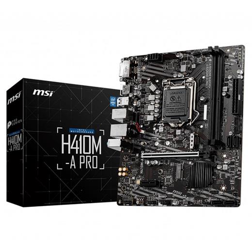 Msi H410M Pro H410 Ddr4 Vga Glan Matx Dvi Hdmi M.2 Usb 3.2 1200P Anakart