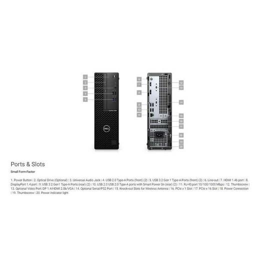 Dell Opti 3080 Sff N009O3080Sff_Ubu Core İ3-10100 8Gb 256Gb Ssd Integrated Ubuntu