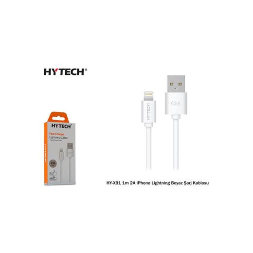 Hytech Hy-X91 1M 2A Iphone Lightning Şarj Kablosu Beyaz
