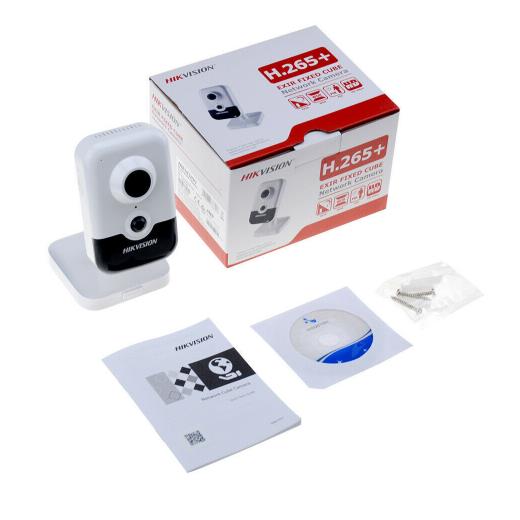 Hikvision DS-2CD2443G0-IW 4MP 2.8MM Lens H265+ 10MT Gece Görüşü SD Kart Poe Wi-Fi Sesli Cube IP Kamera