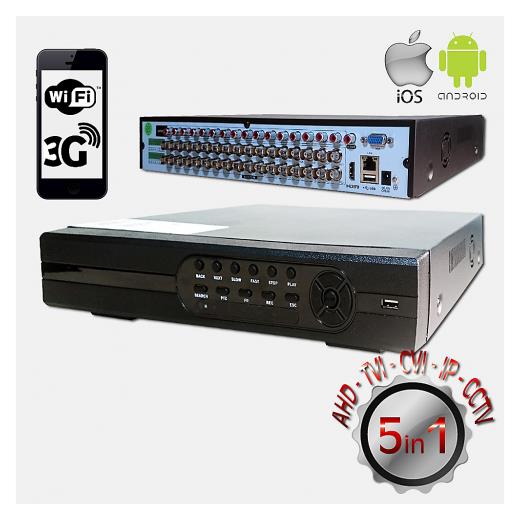 Powergate Flash-B31 5MP H265+ 32Kanal Video 16Kanal Ses 2 HDD 1944N 3G WiFi Xmeye 5in1 DVR