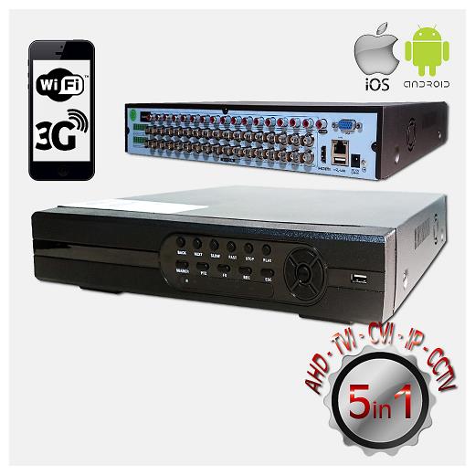 Powergate Flash-B32 5MP H265+ 32Kanal Video 16Kanal Ses 4 HDD 1944N 3G WiFi Xmeye 5İn1 DVR