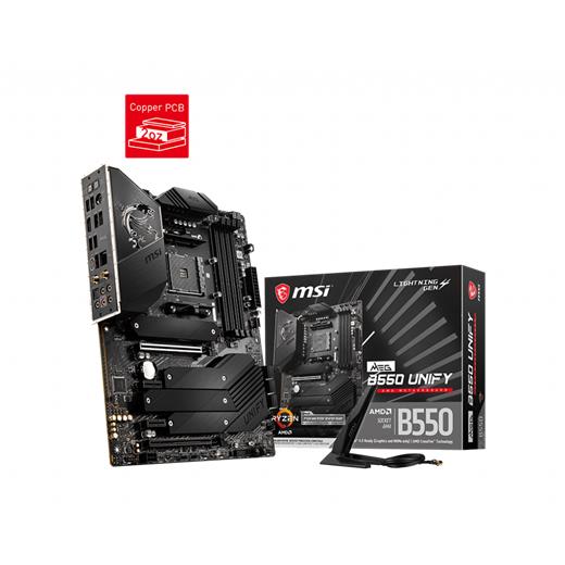 MSI MEG B550 UNIFY WIFI M2 PCIe NVME HDMI PCIe 16X v4.0 AM4 ATX