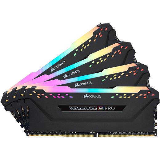 Corsair Cmw64Gx4M4D3600C18 64Gb (4X16Gb) Ddr4 3600 Mhz C18 Vengeance Black Rgb Pro Dımm Bellek