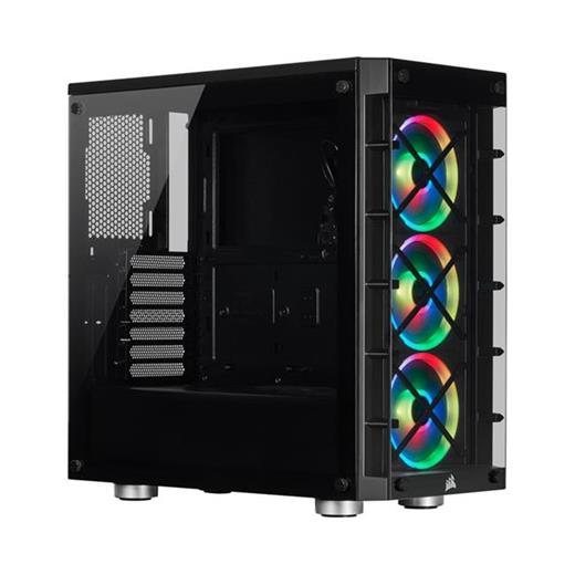 Corsair CC-9011188-WW Icue 465X Rgb Temperlı Cam Yan Panel Mıd Tower Kasa Sıyah