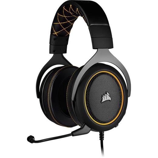 Corsair CA-9011214-EU HS60 Pro Surround 7.1 Harıcı Ses Kartlı Oyuncu Kulaklıgı Sarı (Pc Ps4 Xbox One