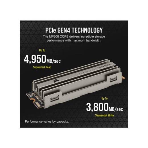 CORSAIR 2TB CORE GEN4 M.2 SSD 4.950MB/3.700MB CSSD-F2000GBMP600COR MP600