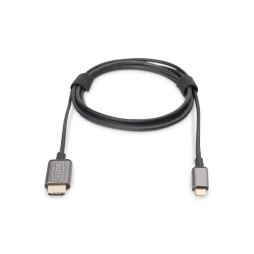 Da-70821 Digitus Usb-C - Hdmi Görüntü Adaptör Kablosu, Uhd 4K/30Hz, 1.8 Metre, Siyah Renk, Metal Gövde≪Br≫Digitus Usb-C - Hdmi Video Adapter Cable, Uhd 4K/30Hz, 1.8 M, Black, Metal Housing