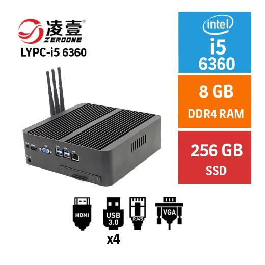 Zerone Lypc-İ5 6360 8Gb 256Ssd Endüstriyel Mini Pc