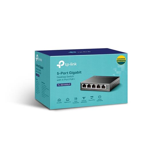 Tp-Link TL-SG1005LP 5 Port 4 Port Poe+ 10-100-1000 Mbps 1 Port Uplink Switch