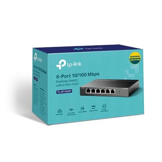 Tp-Link TL-SF1006P 5 Port 4 Port Poe+ 10-100 Mbps 2 Port Uplink Switch