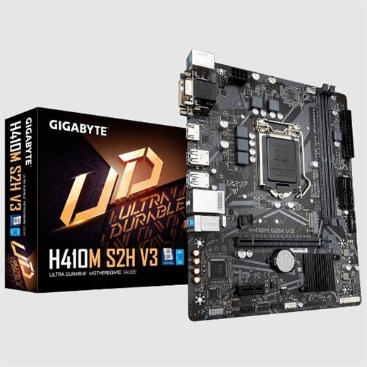 GIGABYTE H410M S2H v3 DDR4 M2 PCIe NVME HDMI DVI PCIe 16X v3.0 1200p mATX