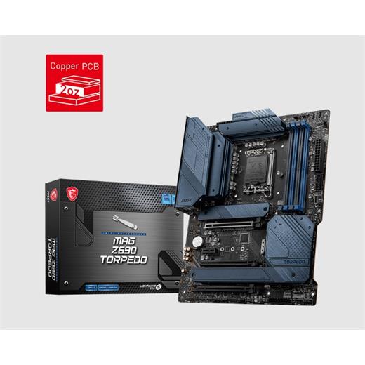 Msi Mag Z690 Torpedo Soket 1700 Ddr5 6400 (Oc) M.2 Usb3.2 2.5G Lan Atx Anakart