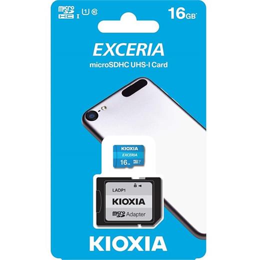 Kioxia 16Gb Micro Sdhc U1/C10 Uhs-1 Lmex1L016Gg2 Sd Adapter,100Mb/Sn