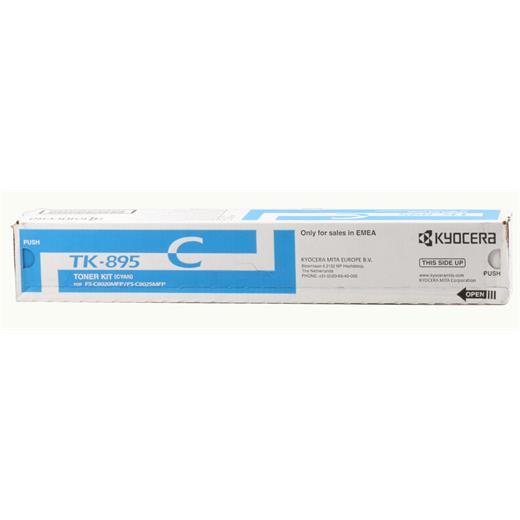 Kyocera TK-895C Cyan Mavi Orjinal Fotokopi Toneri FS-C8020-8025-8520-8525 6.000 Sayfa