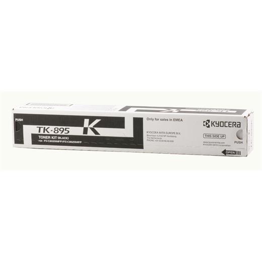 Kyocera TK-895K Black Siyah Orjinal Fotokopi Toneri FS-C8020-8025-8520-8525 12.000 Sayfa