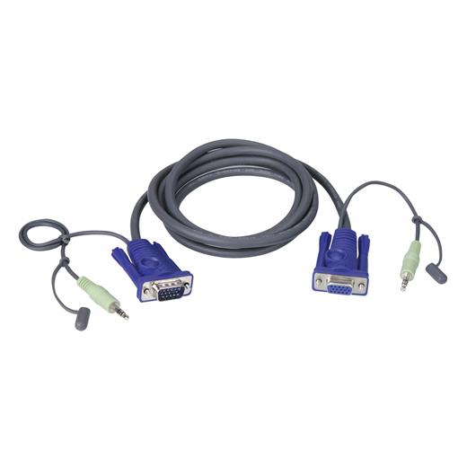 Aten-2L-2402A Vga Kablosu 1 X Hdb-15 Erkek (Vga Monitör) 1 X Mini Stereo Fiş (Hoparlör) 1 X Hdb-15 Dişi (Kvm Port) 1 X Mini Stereo Fiş (Hoparlör) 1.8 Metre Vga Cable With Audio