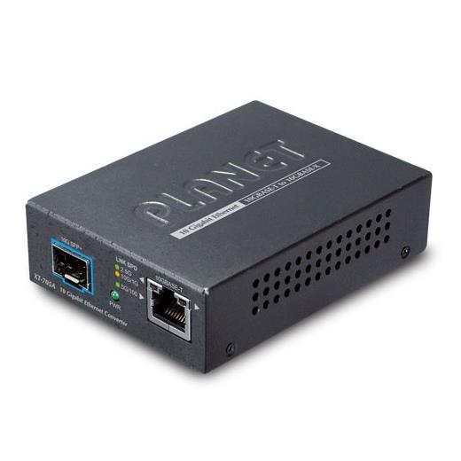 Planet Pl-Xt-705A Media Converter 10G/5G/2.5G/1G/100 Base-T 10Gbase-X Sfp+6000 Vdc Ethernet Esd Korumasına Sahip 0 -50 Derece C Çalışma Isısına Sahip Dın-Ray Ve Duvara Monte Edilebilir