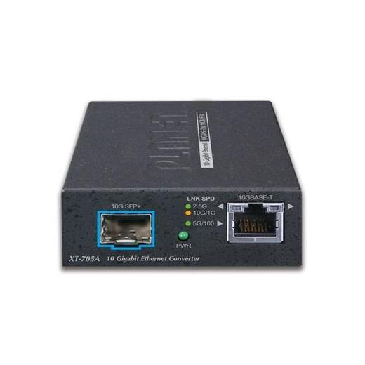 Planet Pl-Xt-705A Media Converter 10G/5G/2.5G/1G/100 Base-T 10Gbase-X Sfp+6000 Vdc Ethernet Esd Korumasına Sahip 0 -50 Derece C Çalışma Isısına Sahip Dın-Ray Ve Duvara Monte Edilebilir