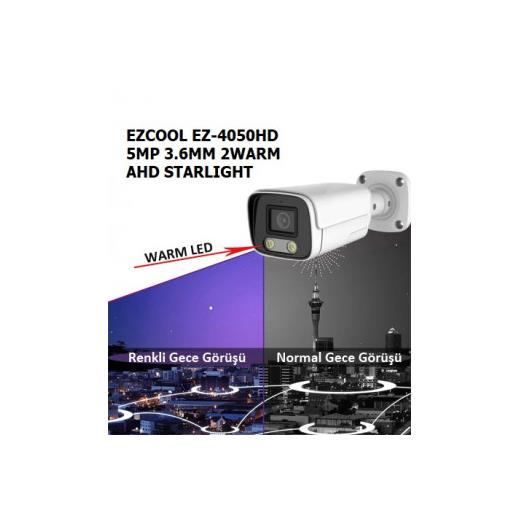 Ezcool Ez-4050Hd 5Mp 3.6Mm 2Warm Ahd Starlıght