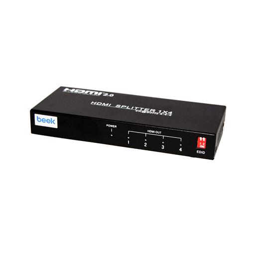 Beek Bs-Vsp-Ha04Uh 4K 4Lü Hdmi Video Çoklayıcı 3810 X 2160 (4K) Ve 1920 X 1080 (Full Hd) Piksel Çözünürlük Hdmi 2.0 Hdcp 2.3 Metal Şasi Siyah Renk (4K Hdmi Spliter