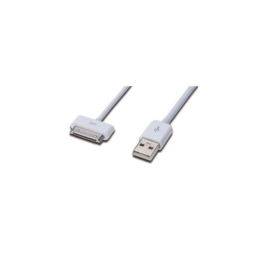 Ed-31002 Ednet İpod® Iphone® Ipad® Usb Veri Aktarım Ve Şarj Kablosu Apple 30Pin Erkek - Usb A Erkek 1 Metre Awg 30 Beyaz