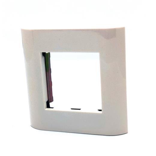 Bn-Out-Frm88 French Bevelled Faceplate 80*80Mm W/Metal Frame,Color:White With Screws
