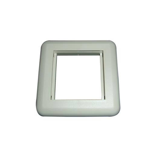 Hb-Egmf1 International Plate, Frame: 1-Gang, Description: Continental Frame, Beveled Edge, Dimensions: 80 Mm X 80 Mm, Color: Beige