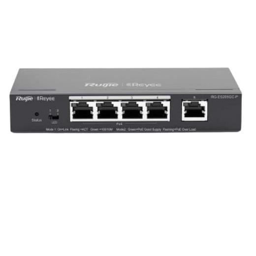 Ruijie Reyee RG-ES205GC-P 5Port Gigabit Swıtch 4Port Poe+