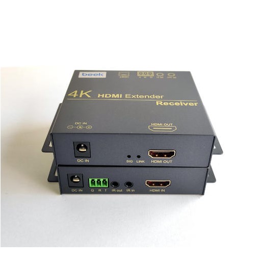 Beek Bs-Ext-H4K-100 4K Hdmi Sinyal Uzatma Cihazı 70M/4K60Hz 100M/1080P Alıcı (Receiver) Ve Verici (Transmitter) Birim Dahil Beek 4K@60Hz Hdmi Extender 70M/4K60Hz 100M/1080P