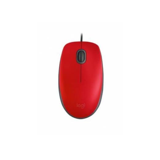 Logitech M110 Kırmızı Sessız Optık Usb 910-005489 Mouse