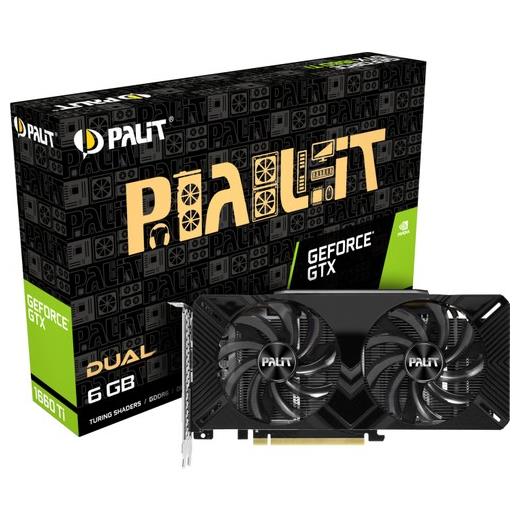 Palit Nvidia GeForce GTX1660Ti Dual 6GB 192Bit GDDR6 PCI-E 3.0 (NE6166T018J9-1160A) Ekran Kartı