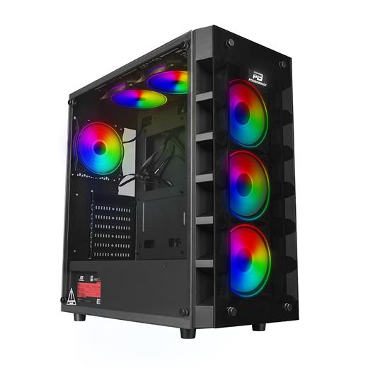 Powerboost X59Rgb 650W 80+ Usb 3.0 Tempered Glass 6Xrgb Fanlı Gaming Kasa X59Rgb-650