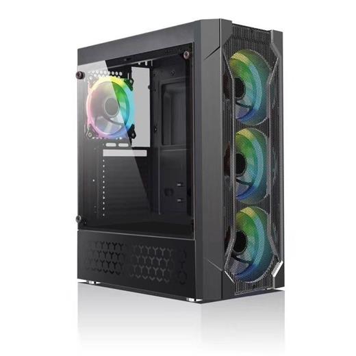 Gamebooster Gb-G060B 550W Usb3.0 Siyah Double Ring Rgb Fan Meshed Kasa Gb-G060B