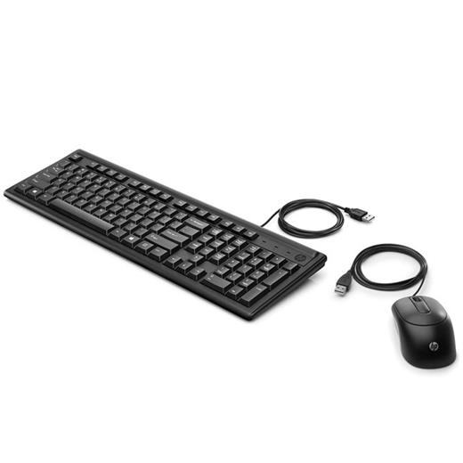 Hp 160 Kablolu Klavye & Mouse Set Siyah 6Hd76Aa