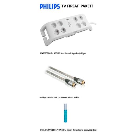 Philips 803211 Tv Set 3İn1 (Akım Korumalı Priz Hdmi Kablo Ekran Temizleyici)