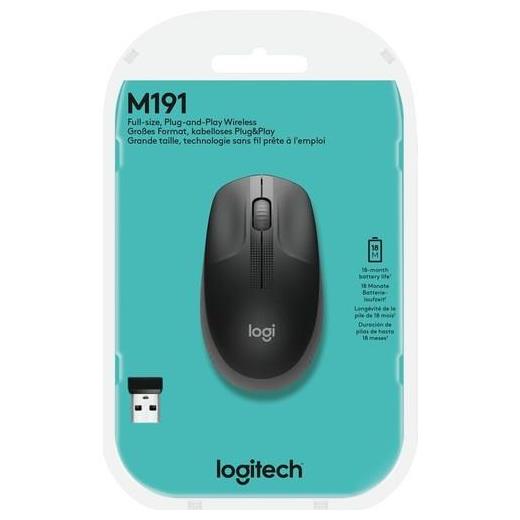 Logıtech M191 Mıd Grey Kablosuz Mouse 910-005922