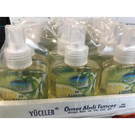 Ömer Abdi Tuncer Yüceler Limon Kolonyası Sprey 100ml  24lü Paket (650.50.40.0026)