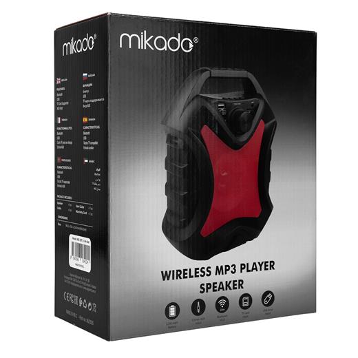 Mikado MD-5BT X-Life 5W 1200mAh Siyah-Kırmızı USB-SD Cart-Bluetooth Kablosuz MP3 Oynatıcı Hoparlör