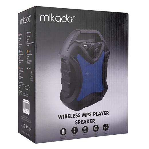 Mikado MD-5BT X-Life 5W 1200mAh Siyah-Mavi USB-SD Cart-Bluetooth Kablosuz MP3 Oynatıcı Hoparlör