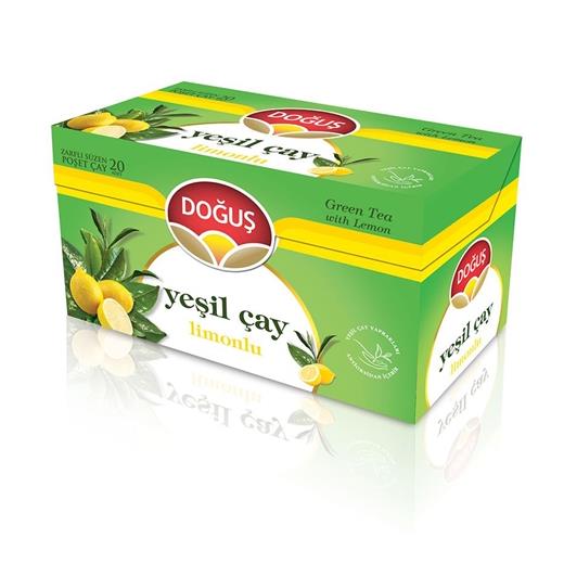 Doğuş Yeşil Çay Limonlu Poşet Çay 20x1.75 GR(600.10.50.0016)